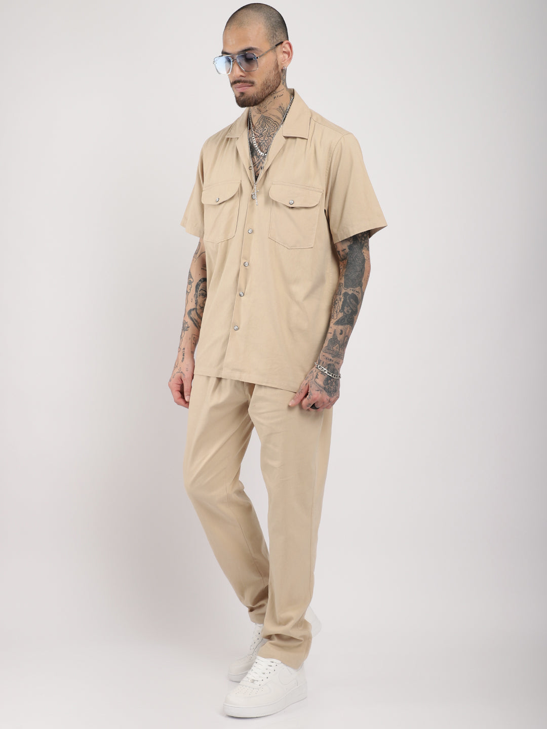 Braver Cotton Khaki Co-Ord Set