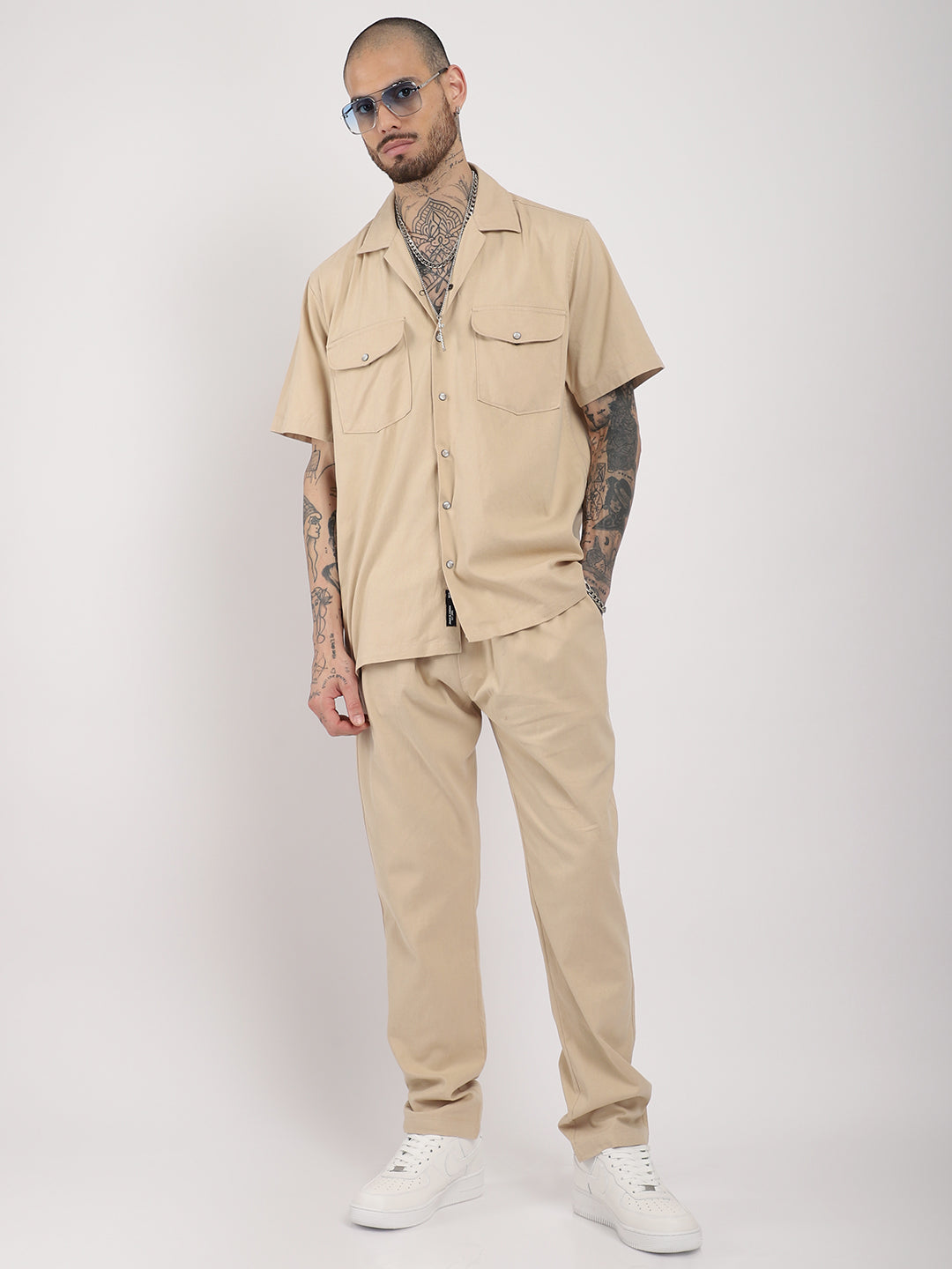 Braver Cotton Khaki Co-Ord Set