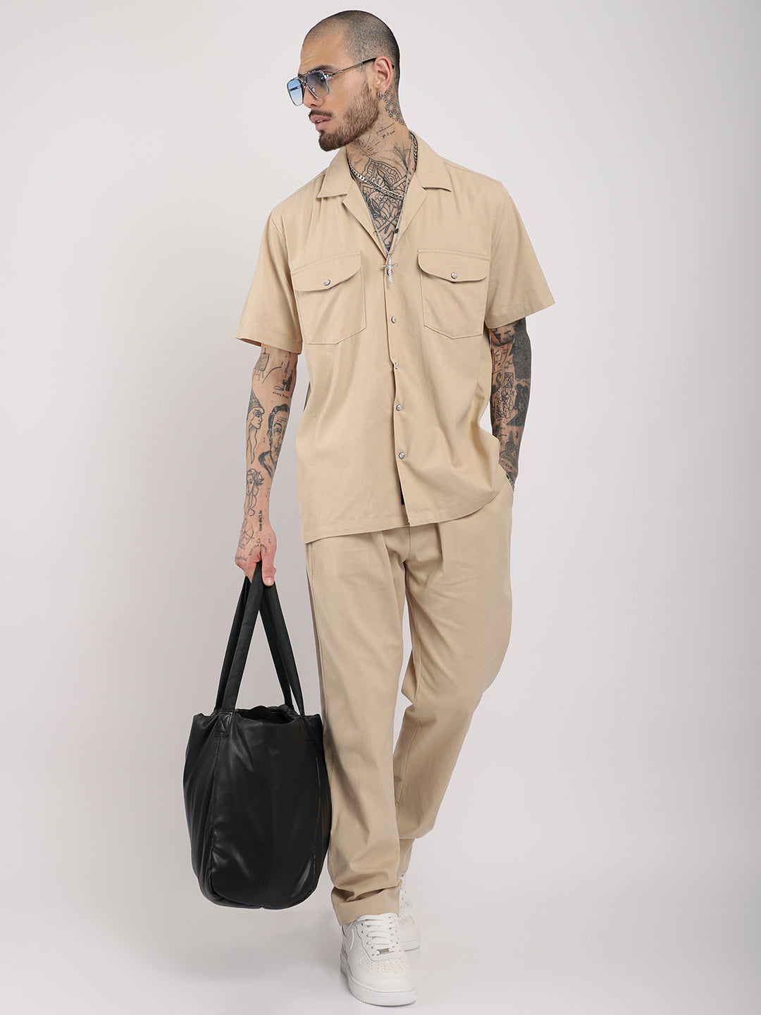 Braver Cotton Khaki Co-Ord Set