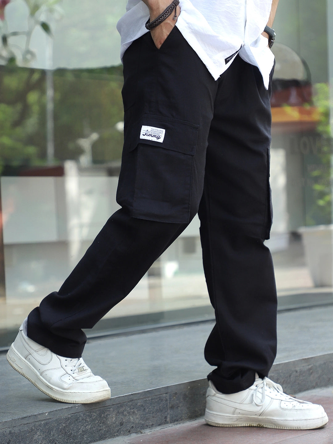 Desert Black Linen Cargo