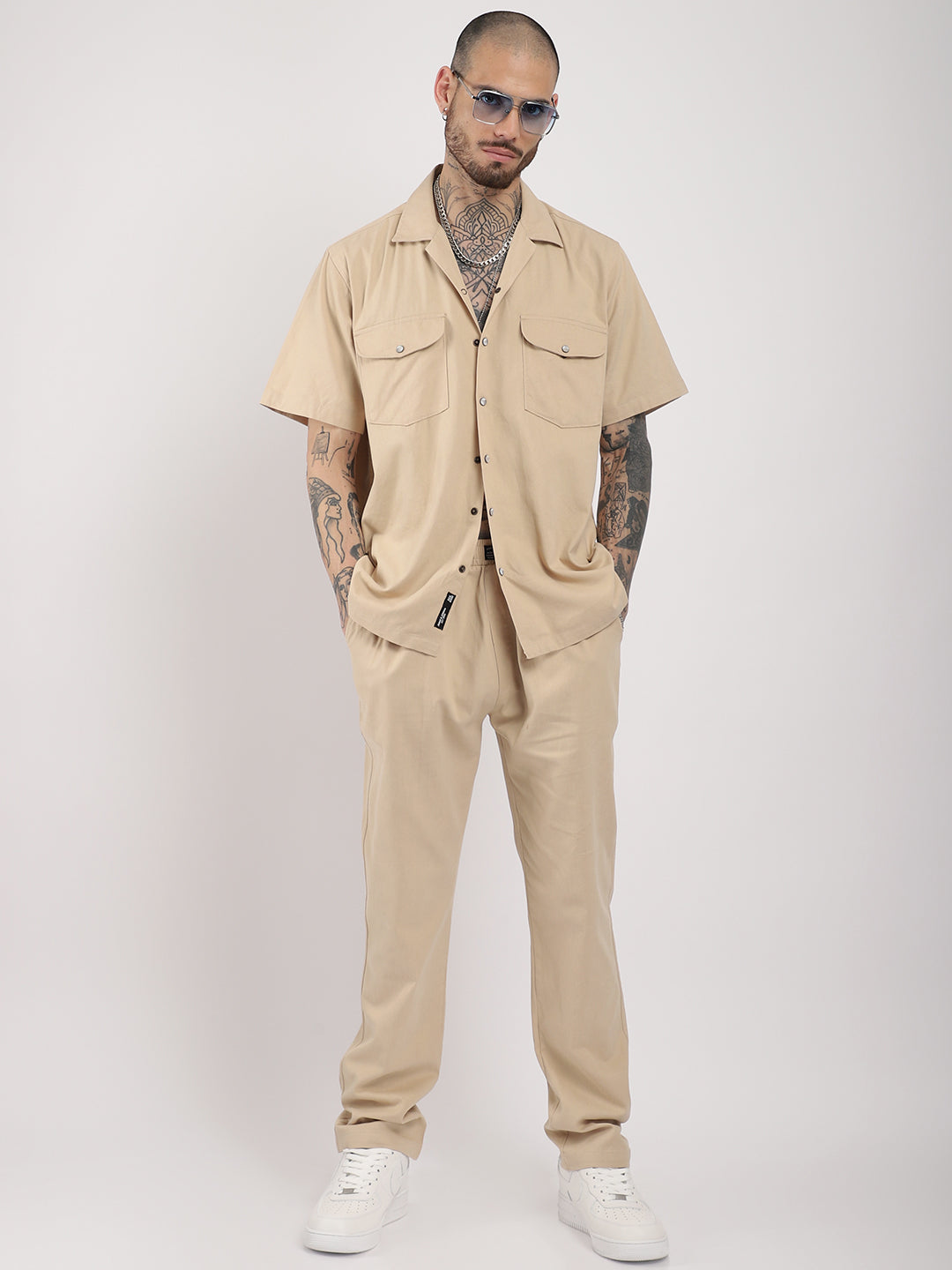 Braver Cotton Khaki Co-Ord Set