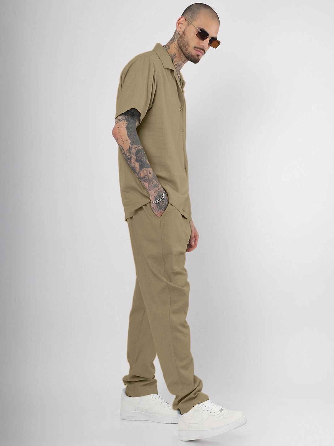 Linen Atlant Khaki Co-Ord Set