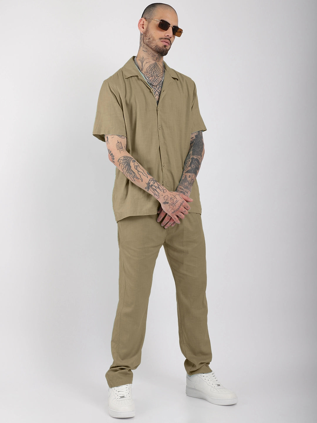 Linen Atlant Khaki Co-Ord Set