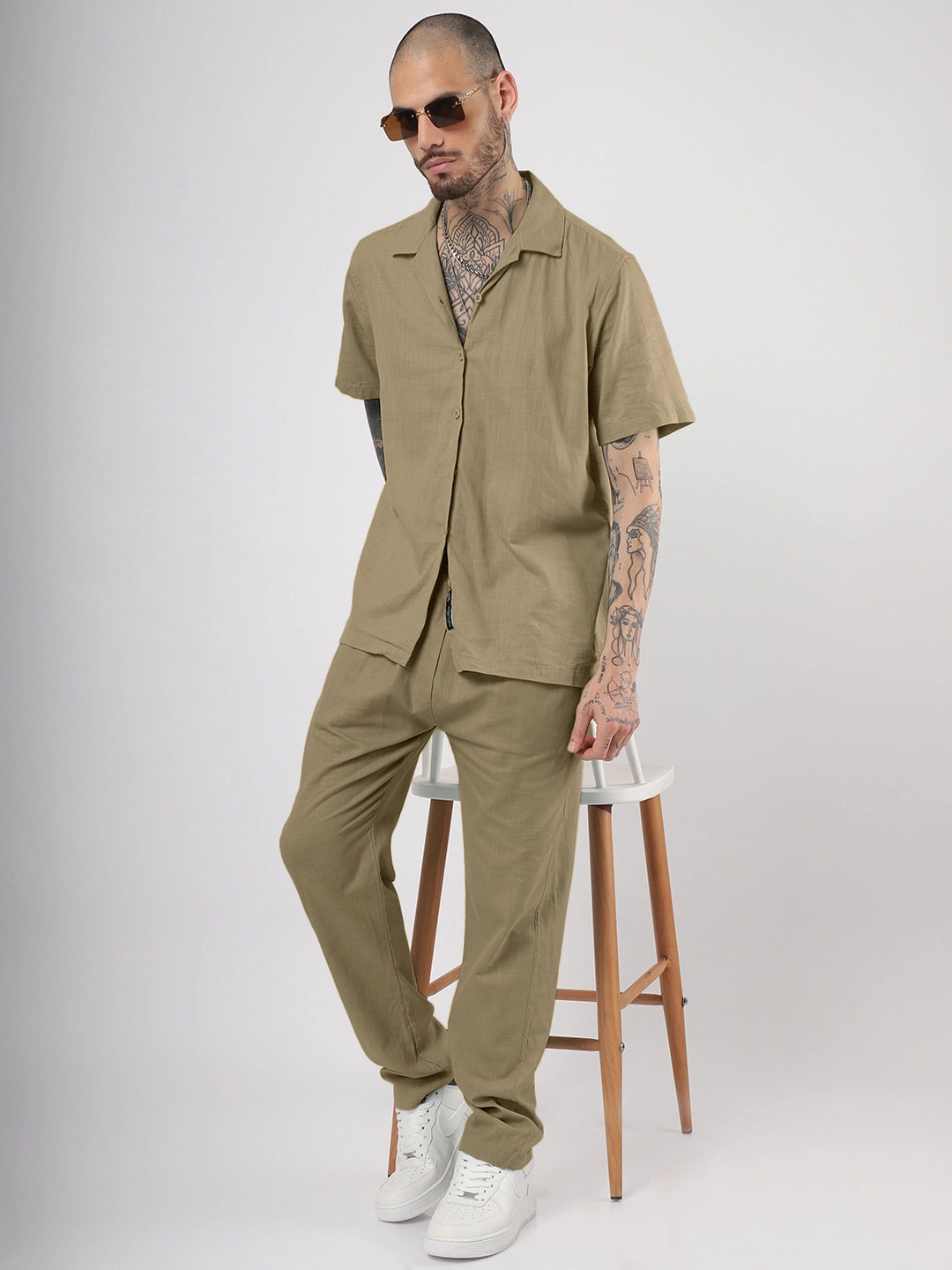 Linen Atlant Khaki Co-Ord Set