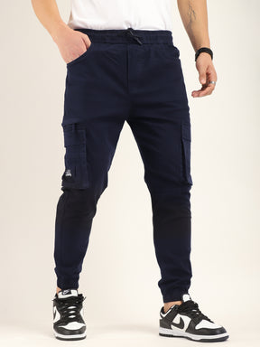 Navy Cotton Twill Cargo