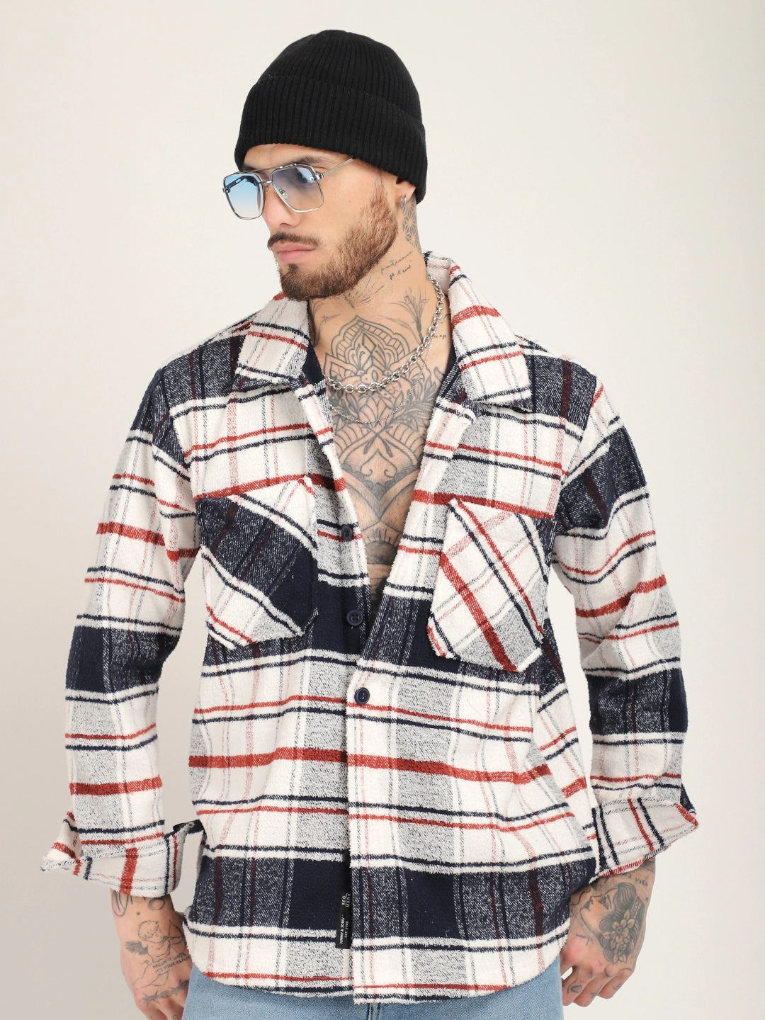 Check Shacket for Men