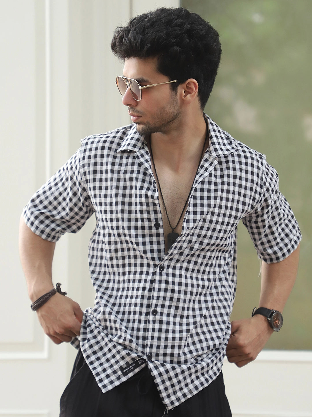 Silvan Stitch Black Full Sleeve Shirt