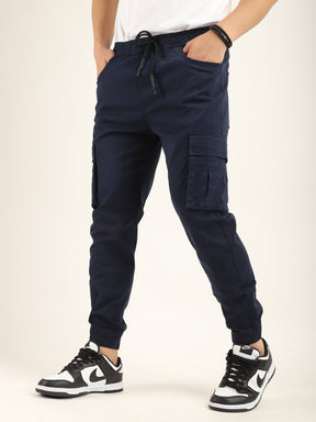 Navy Cotton Twill Cargo