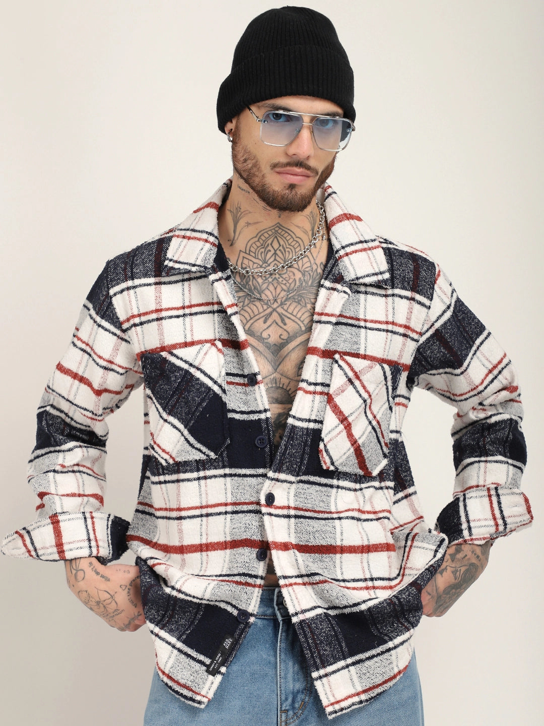 Check Shacket for Men