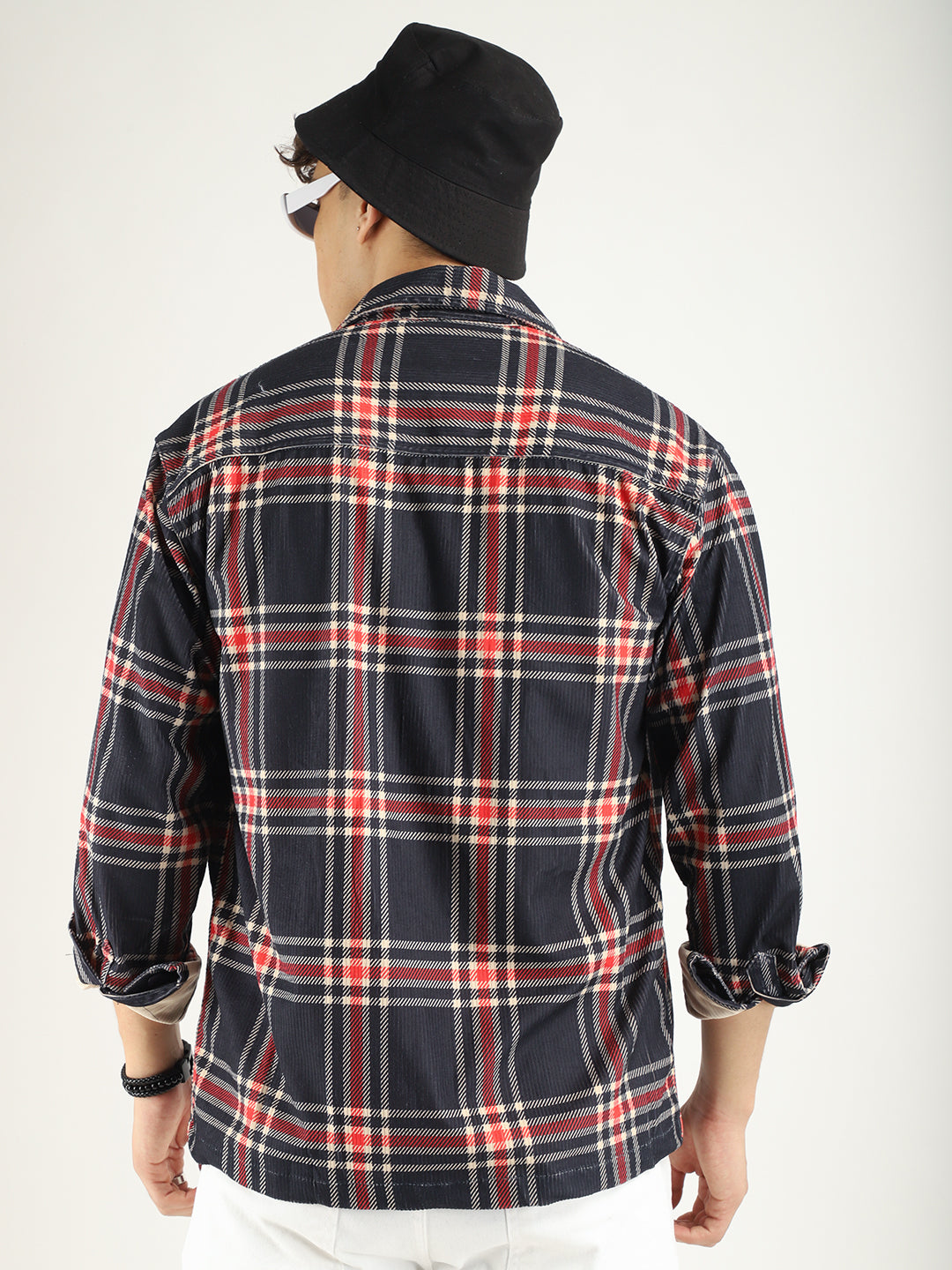 Cozycord Shecket Zipper Red Full Sleeves Shirt