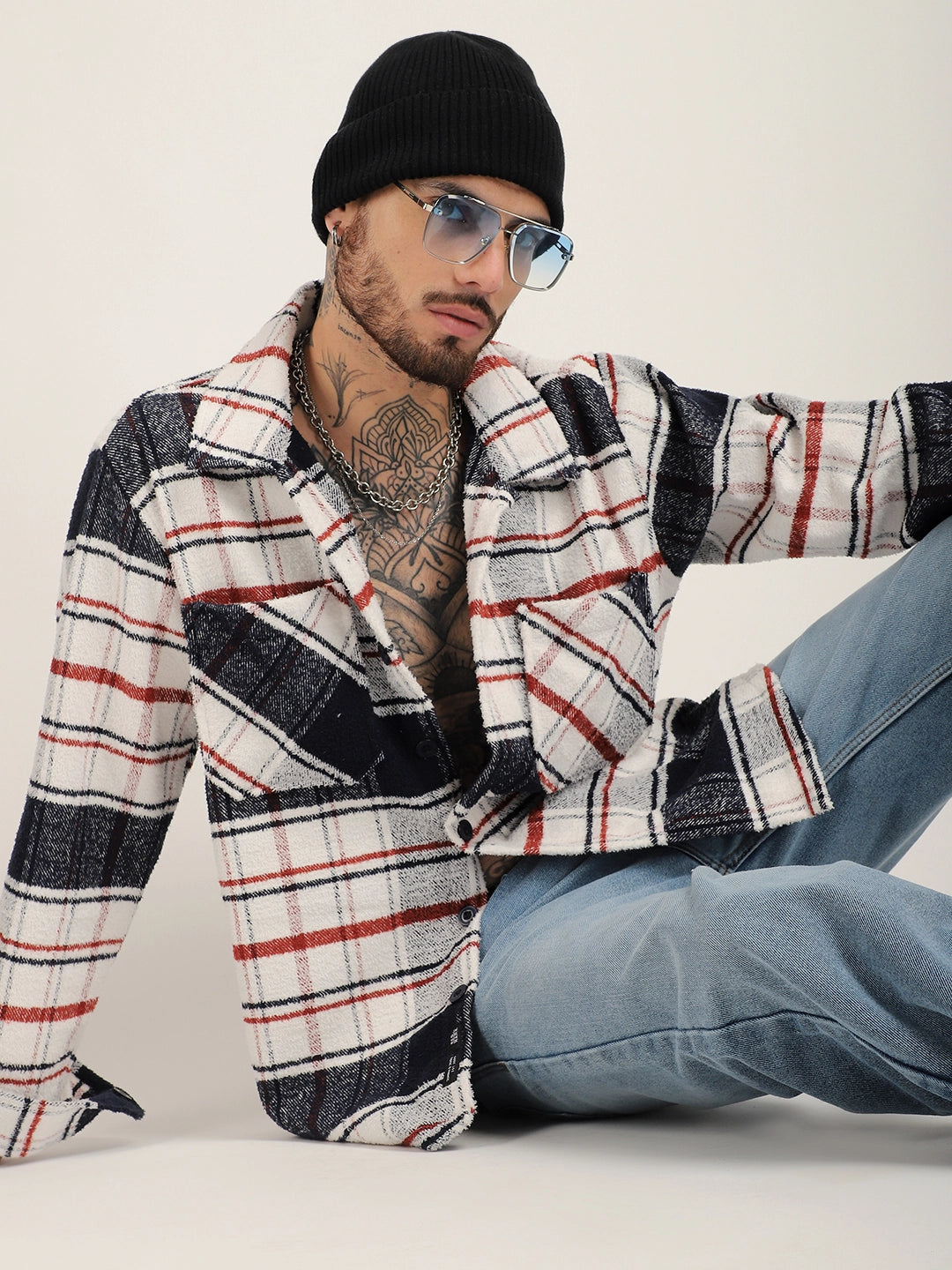 Check Shacket for Men