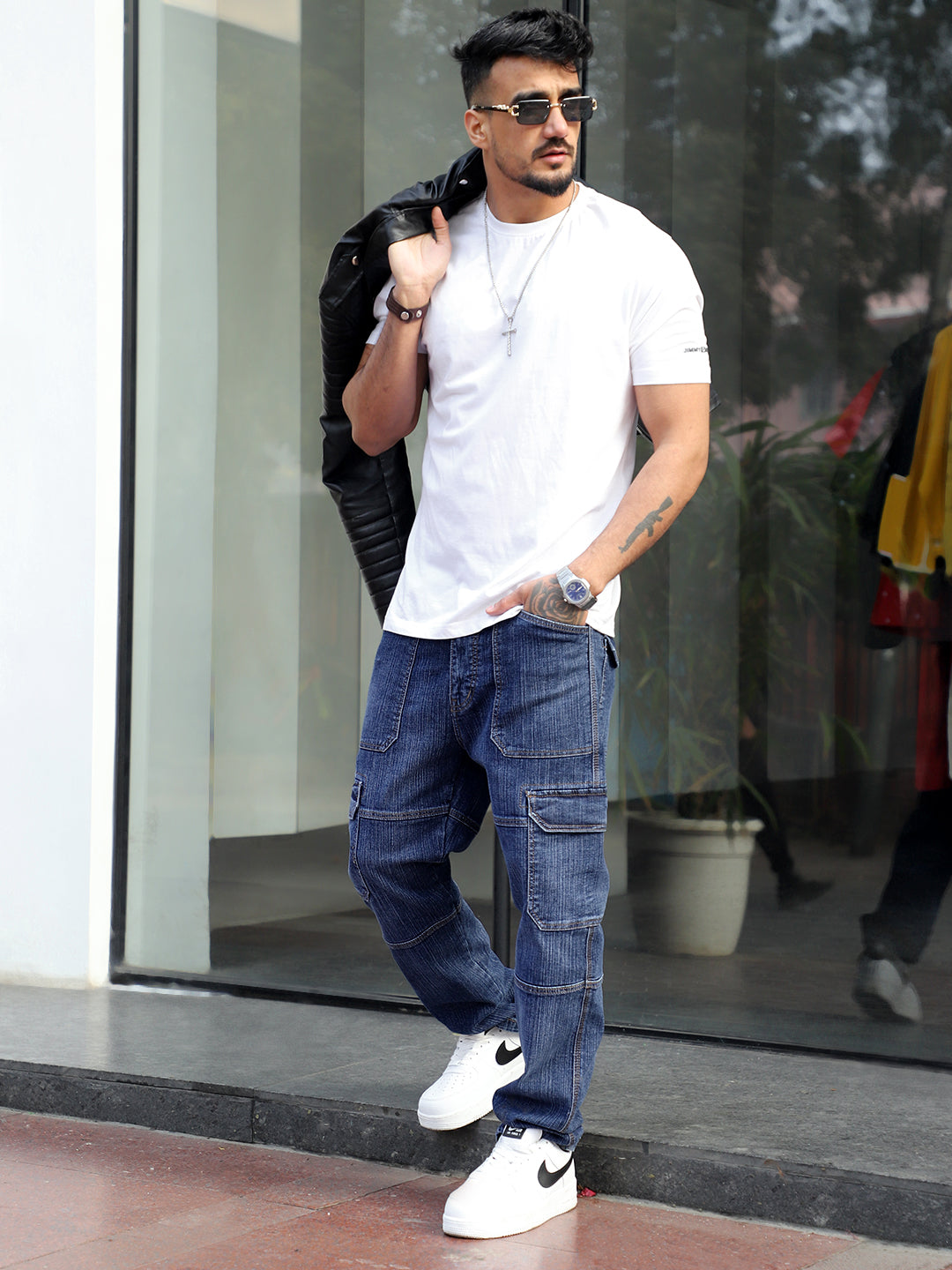 Arthur Blue Denim Cargo