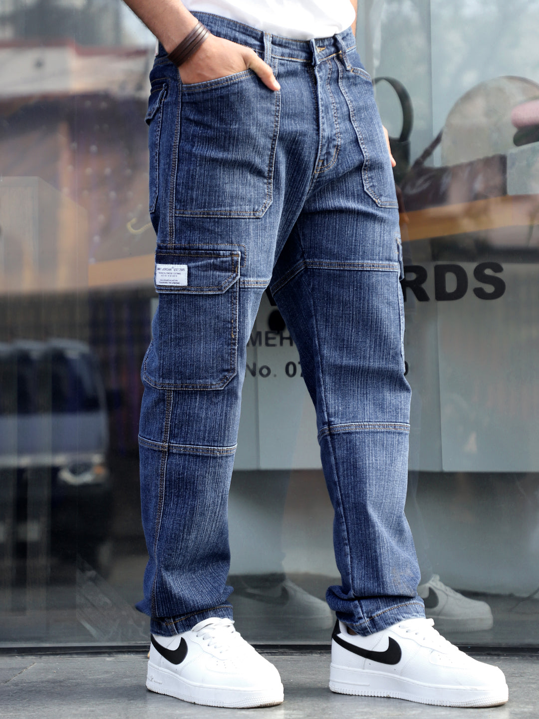 Arthur Blue Denim Cargo