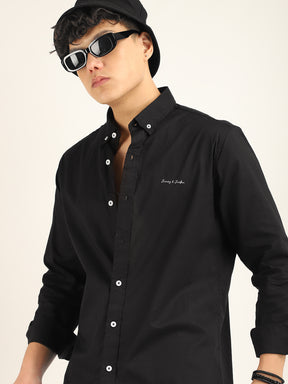 Calista Black Mandarin Shirt