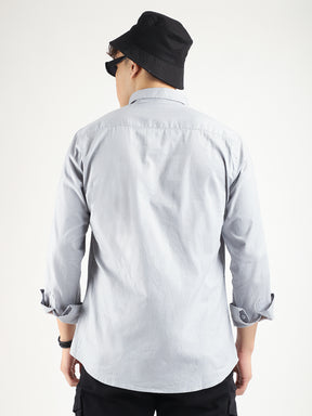 Calista Grey Mandarin Shirt