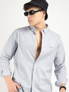 Calista Grey Mandarin Shirt