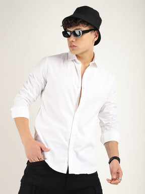 Calista White Mandarin Shirt