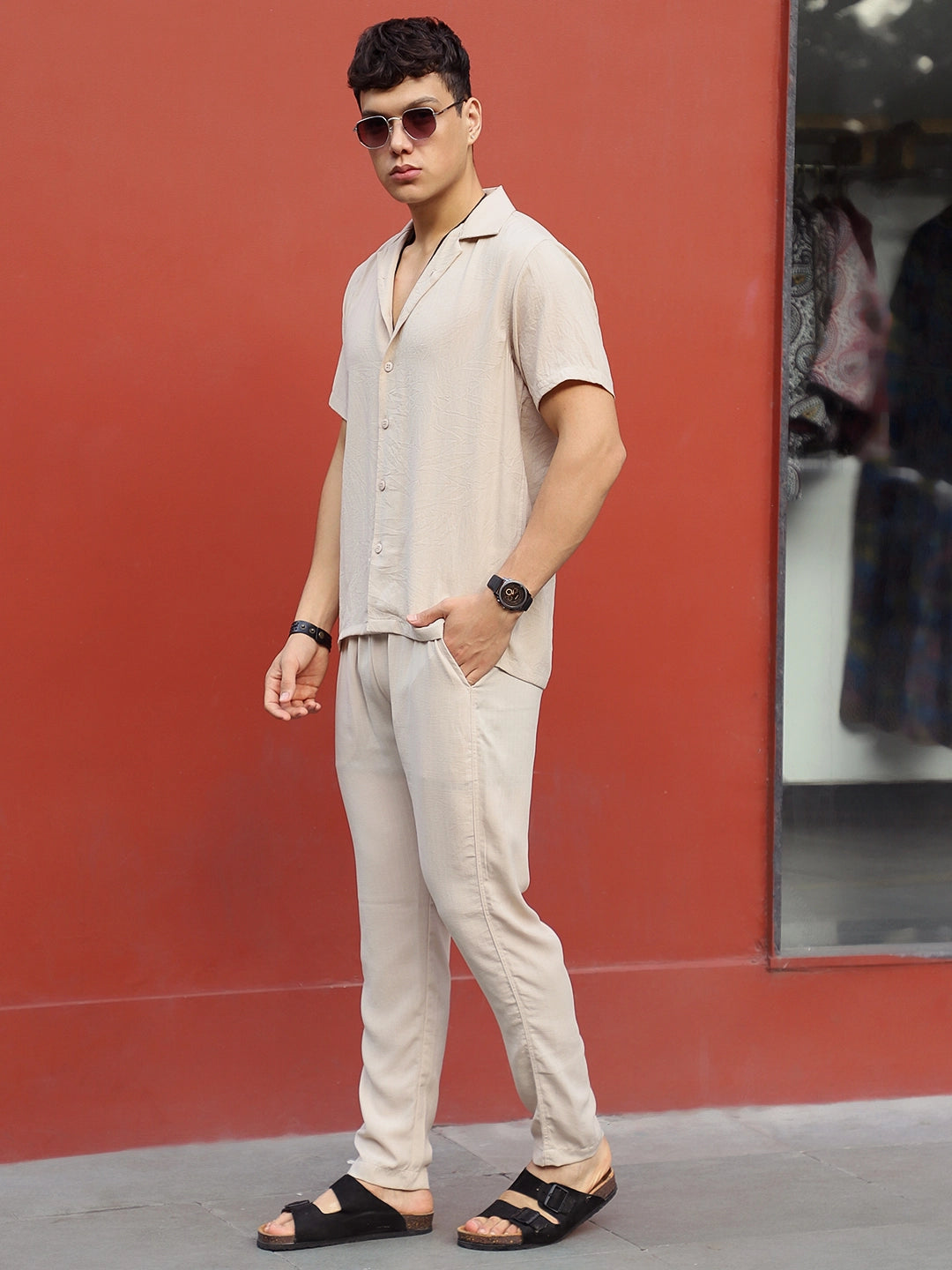 Linen Atlantis Beige Co Ord Set