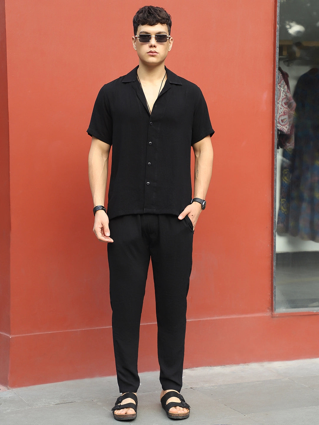 Linen Atlantis Black Co Ord Set