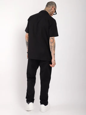 Antonio Cotton Black Co-Ord Set With Tich Button