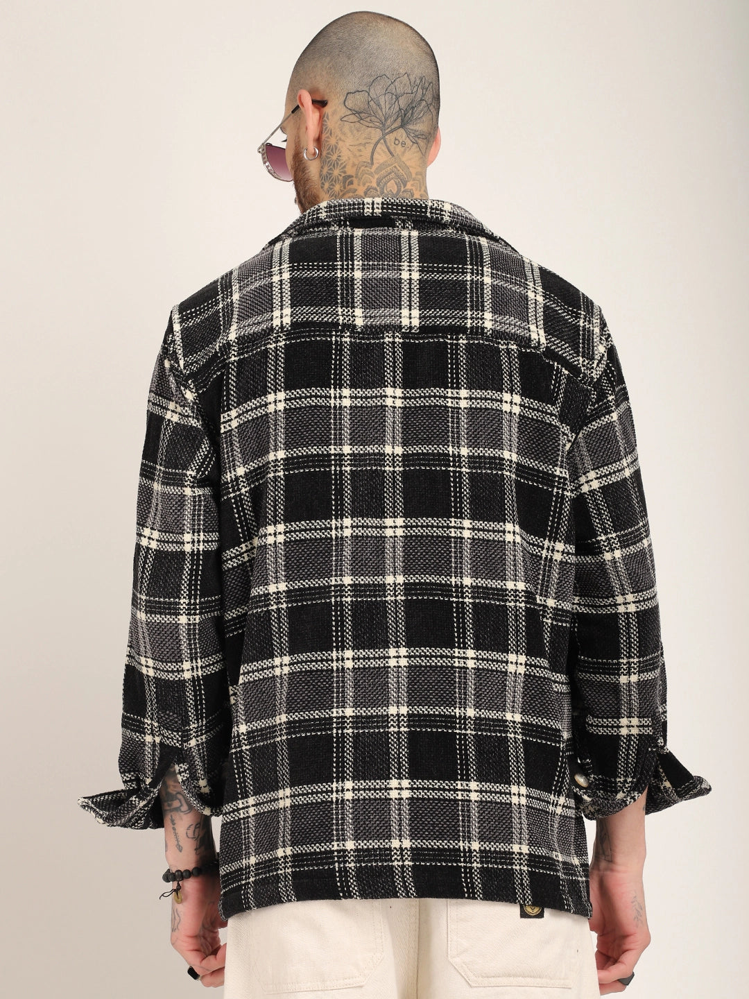 Black & White Winter Velvet Shirt