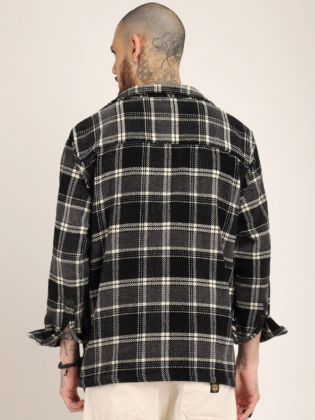 Black & White Winter Velvet Shirt