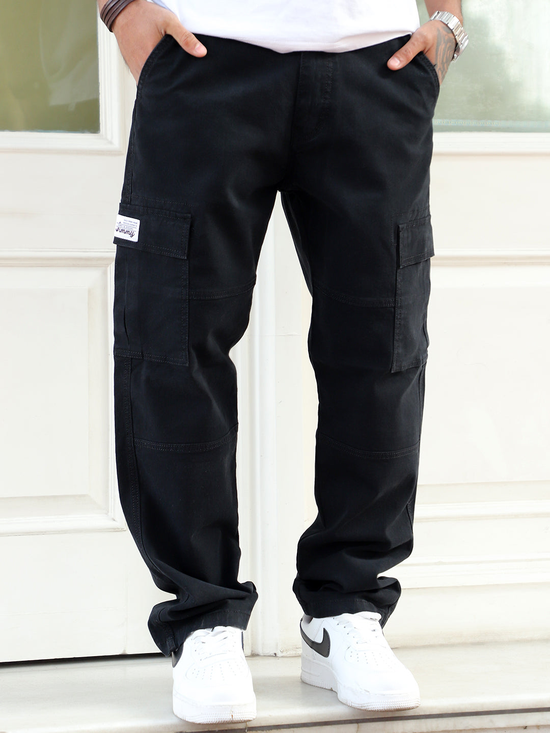 Twilight Fade Raven Black Denim Cargo