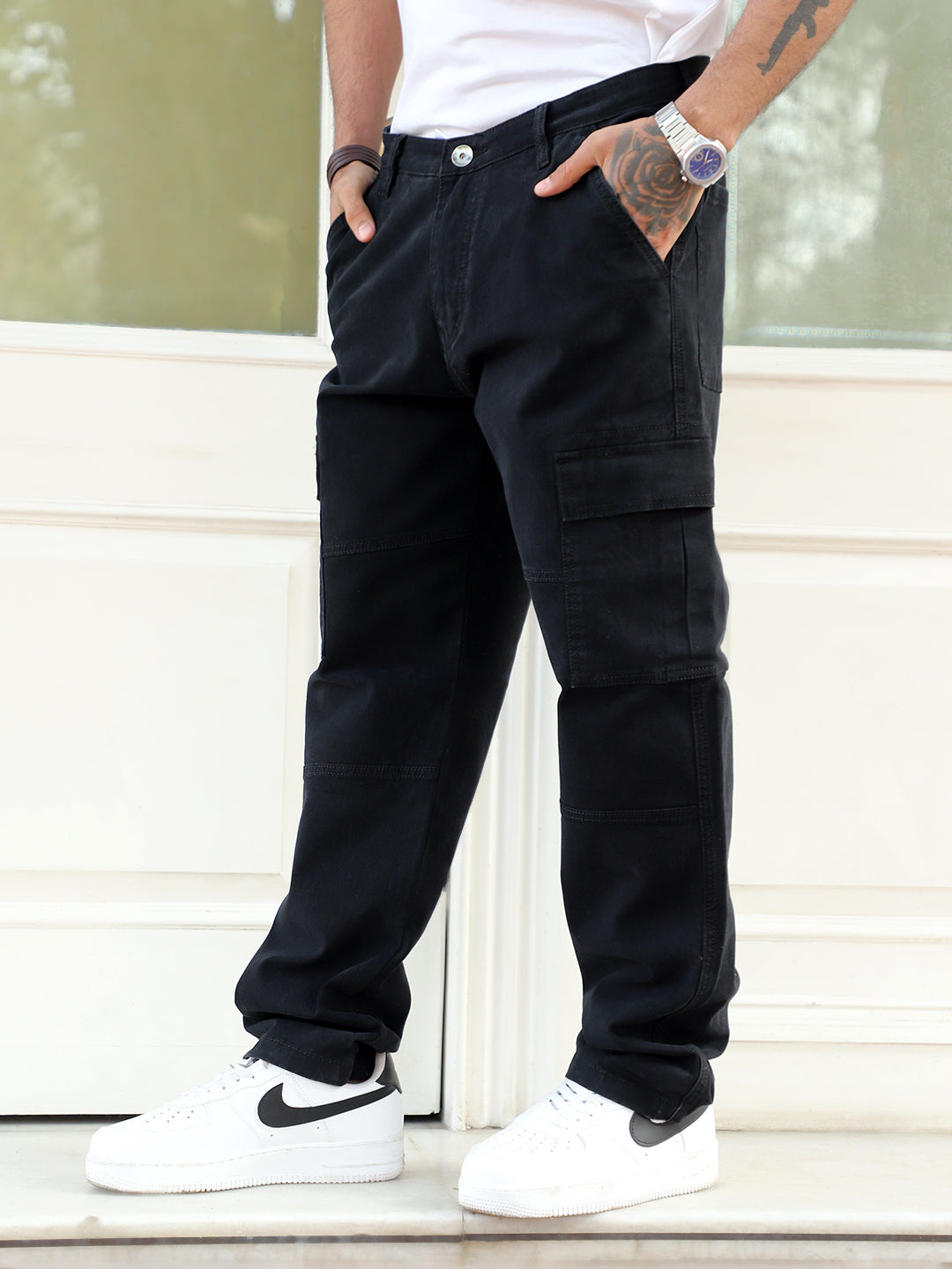 Twilight Fade Raven Black Denim Cargo