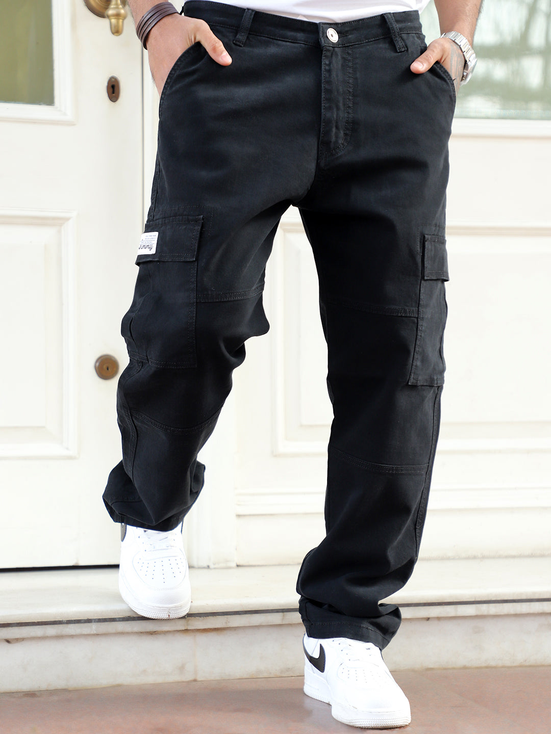Twilight Fade Raven Black Denim Cargo