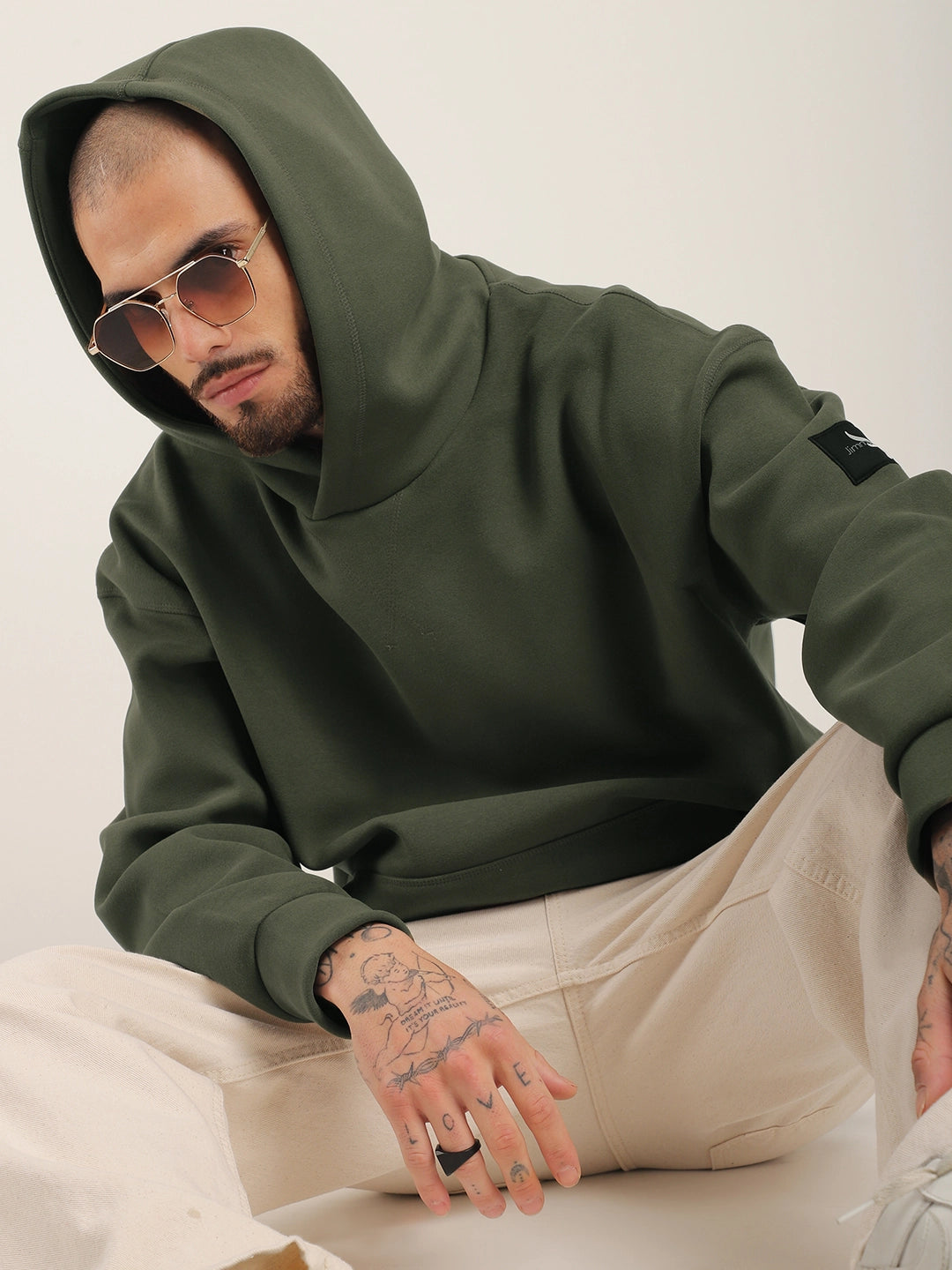 Green Oversized Hoodie Men