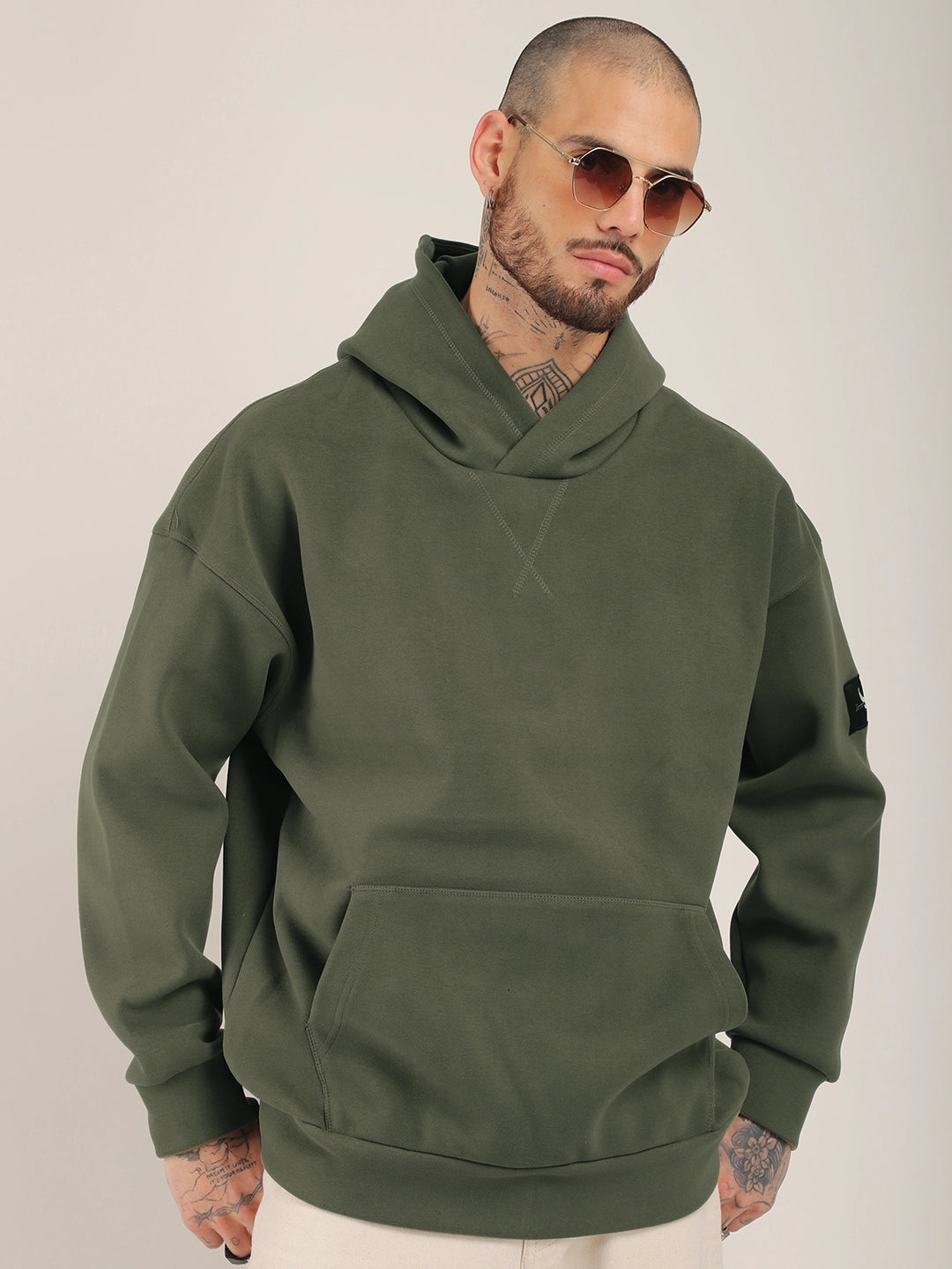 Green Oversized Hoodie Men