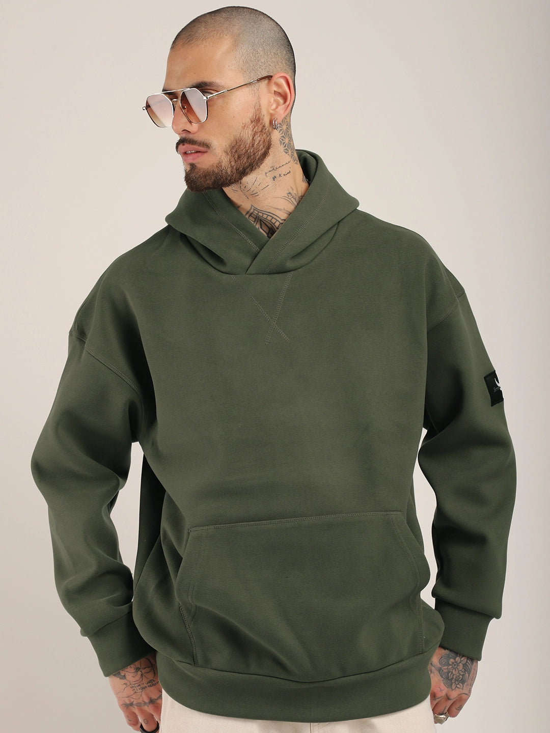 Green Oversized Hoodie Men