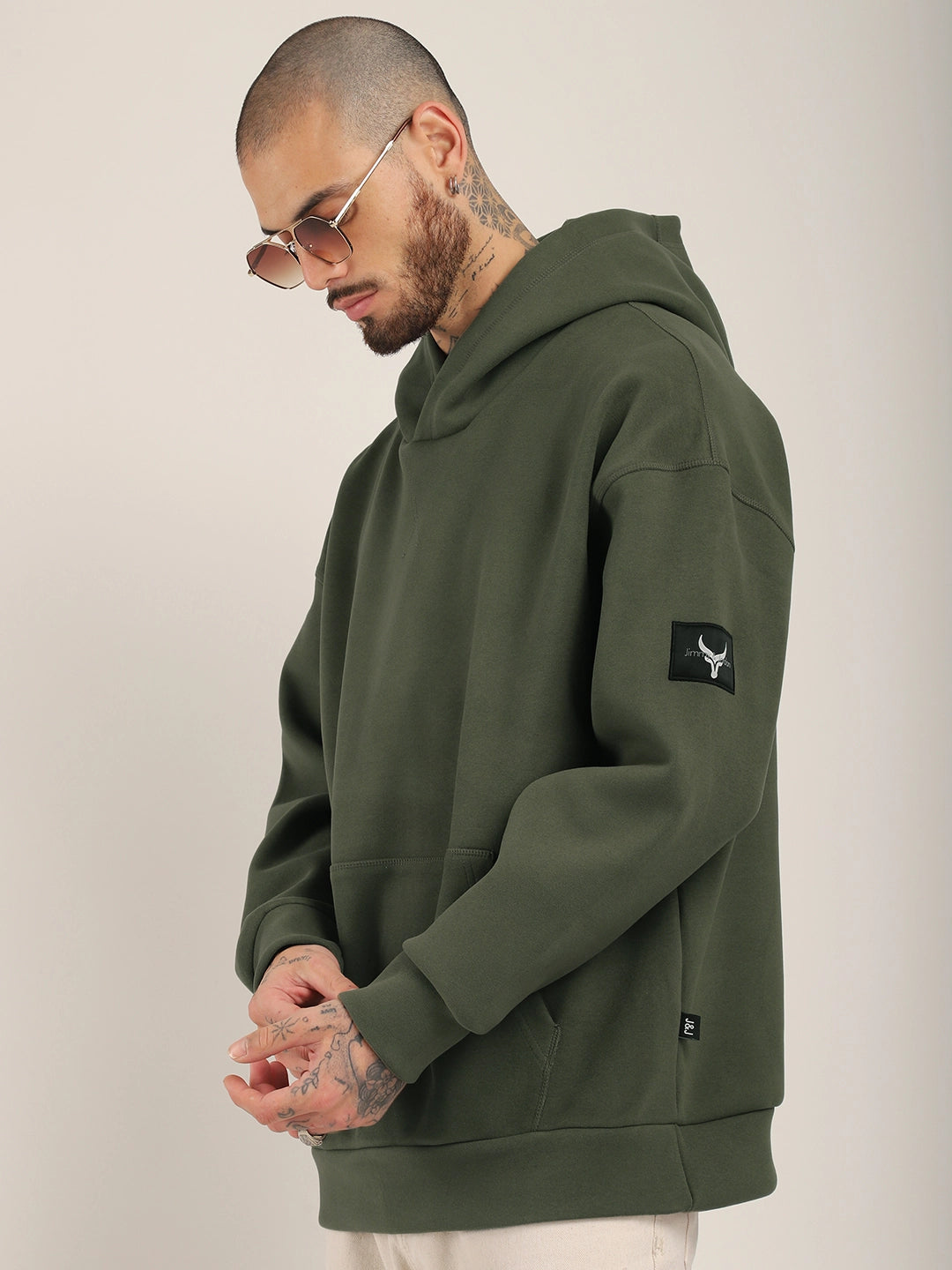Green Oversized Hoodie Men