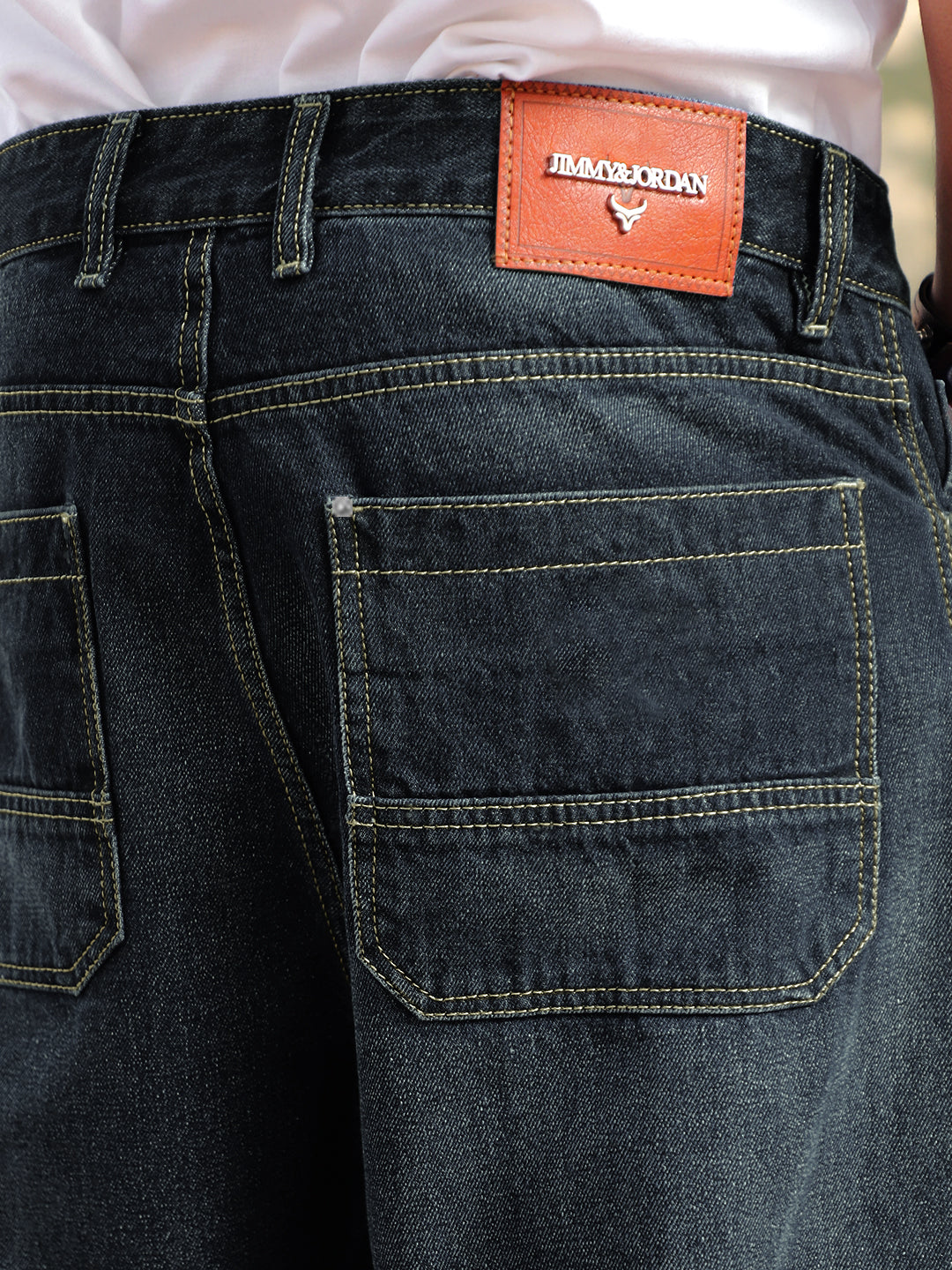 Draven French Navy Baggy Jeans – Casual Street Style Denim