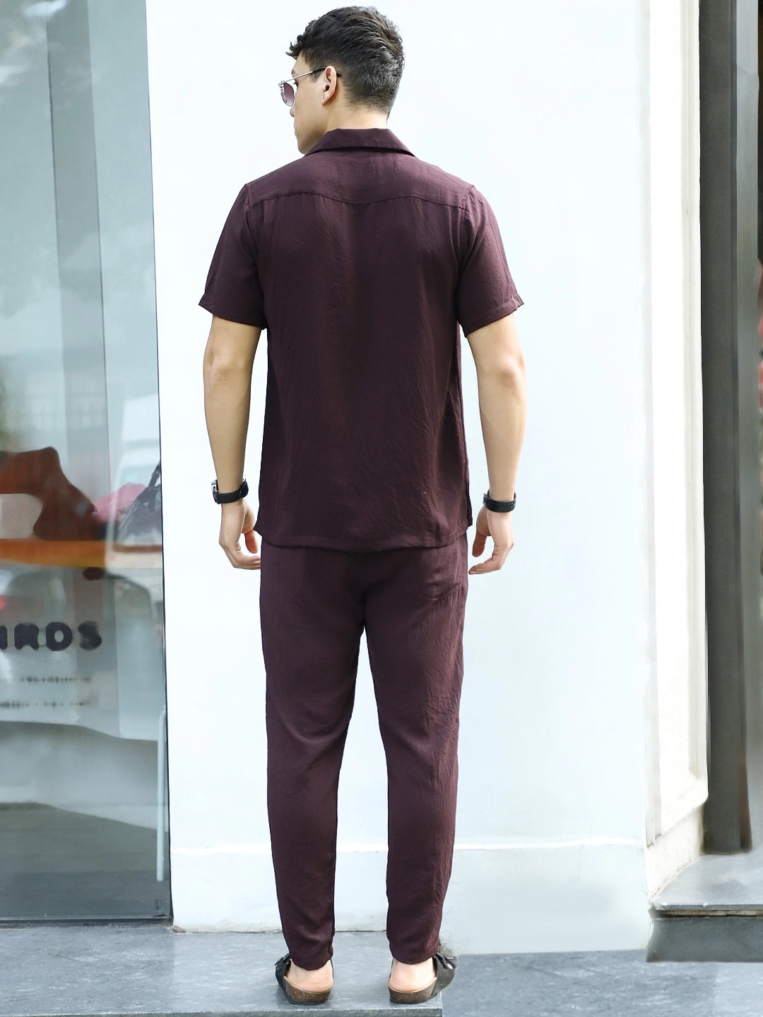 Linen Atlantis Dark Purple Co Ord Set