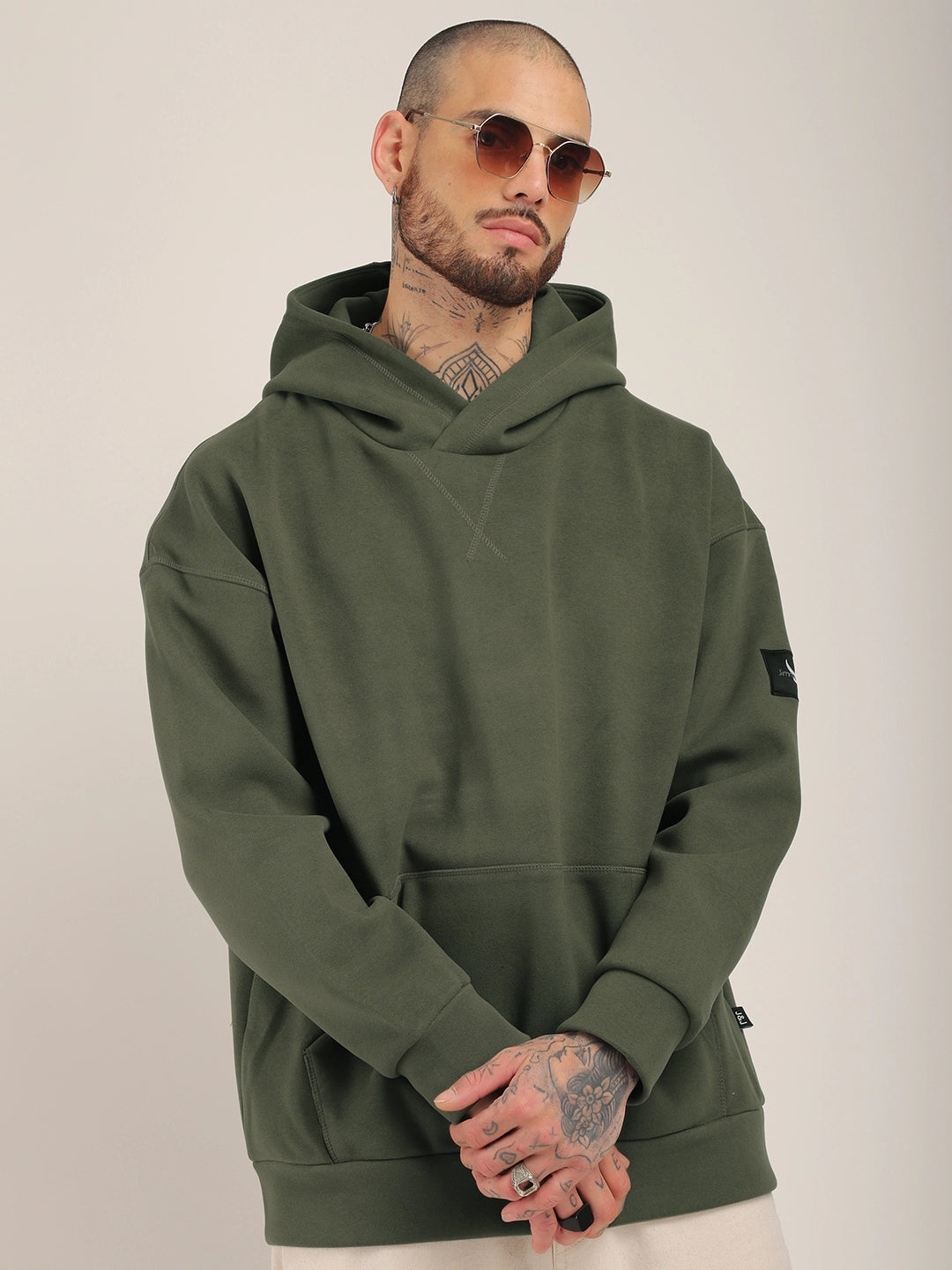 Green Oversized Hoodie Men