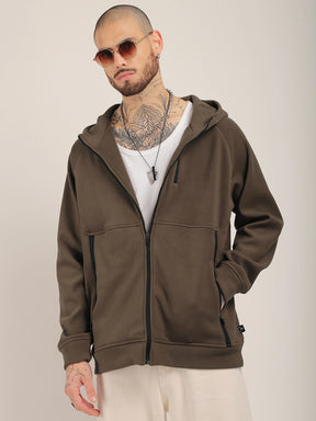 Wayfarer Coffee Velvet Zipper Hoodie