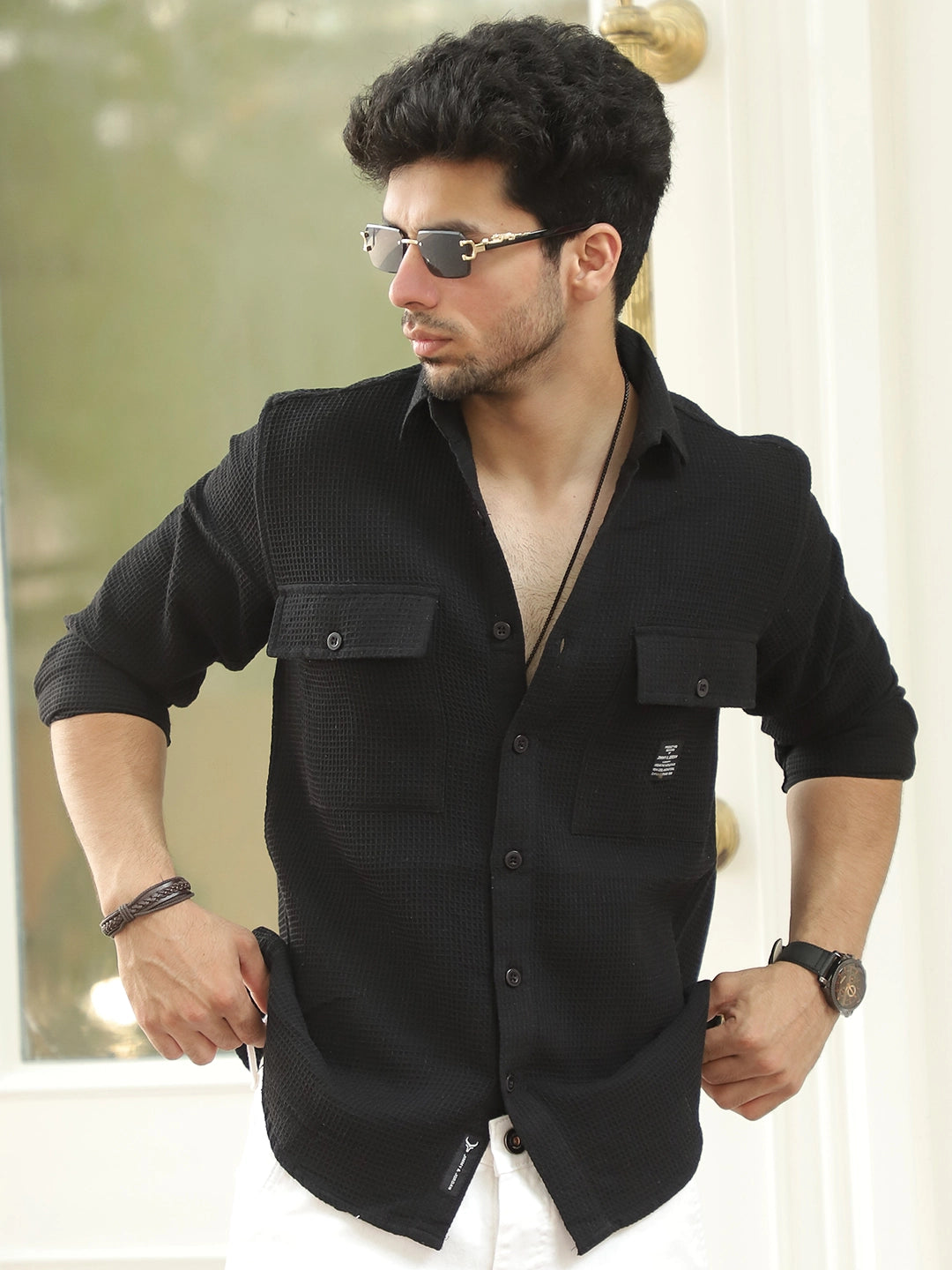 British Vintage Black Full Sleeve Shirt