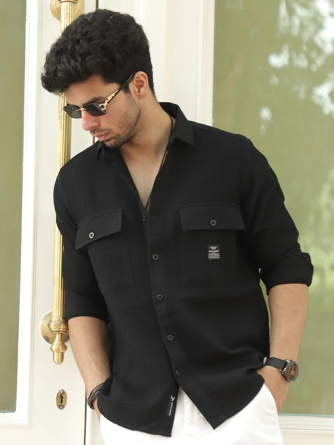 British Vintage Black Full Sleeve Shirt