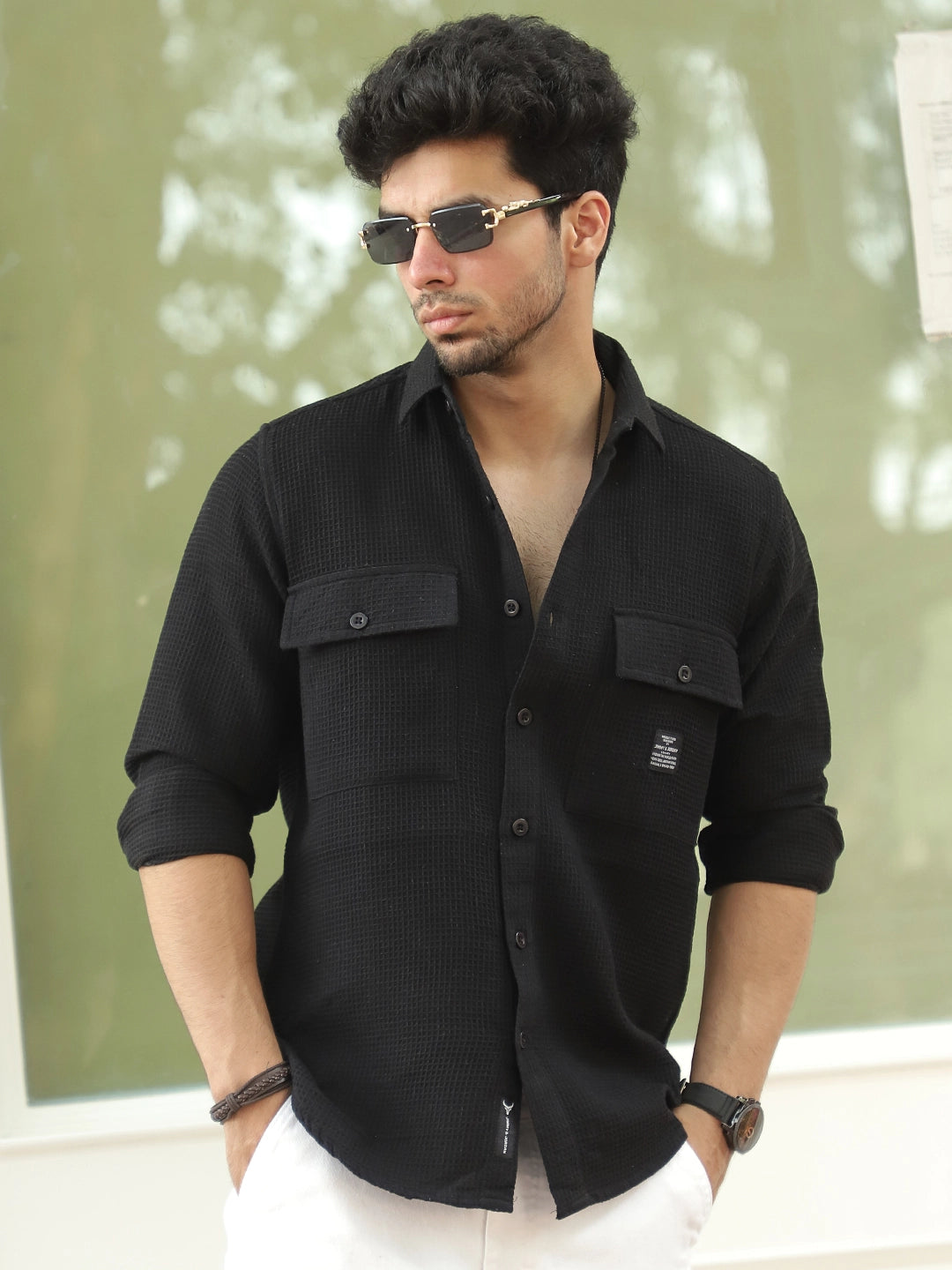British Vintage Black Full Sleeve Shirt