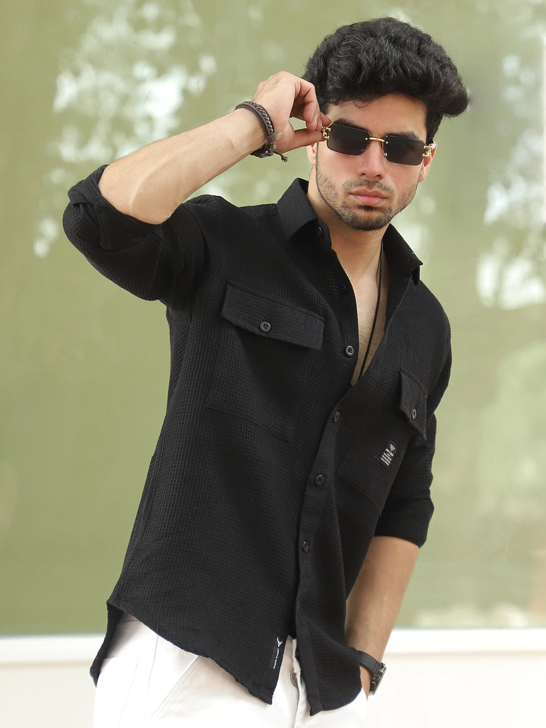 British Vintage Black Full Sleeve Shirt