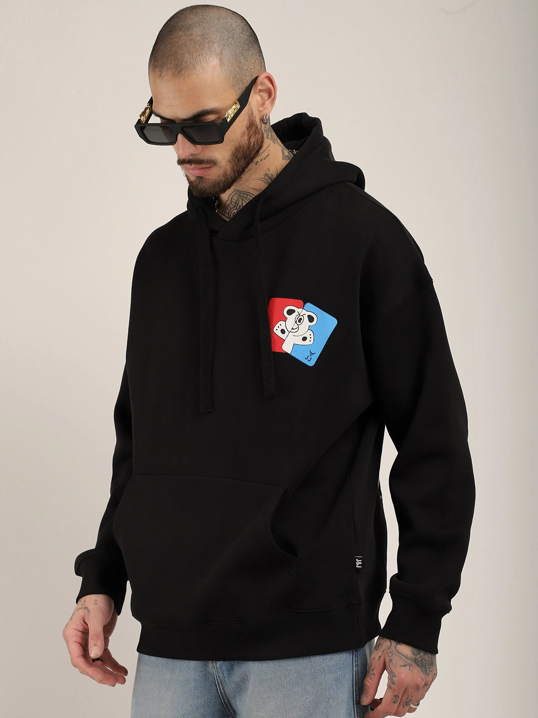 Lancaster Street Black Oversized Hoodie