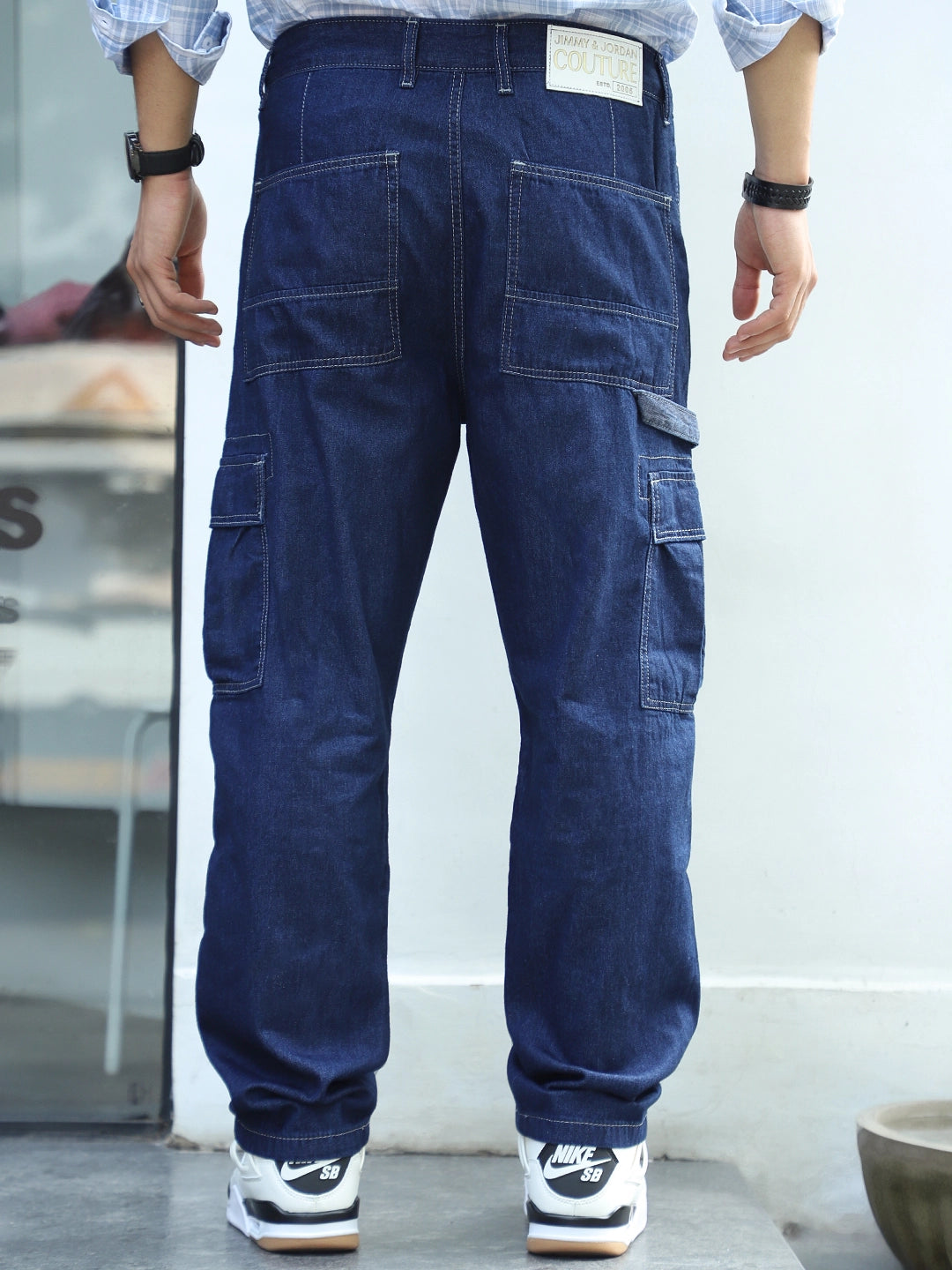 Ruggine Dark Blue Baggy Fit Denim Cargo