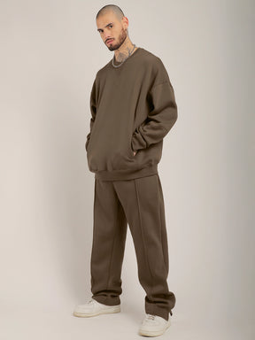 Urban Vanguard Brown Fleece Track Suit Pro