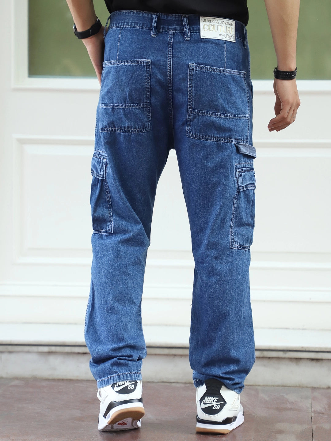 Ruggine Blue Baggy Fit Denim Cargo