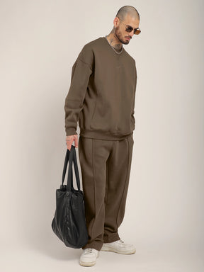 Urban Vanguard Brown Fleece Track Suit Pro