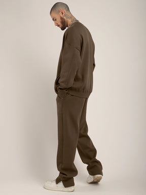 Urban Vanguard Brown Fleece Track Suit Pro