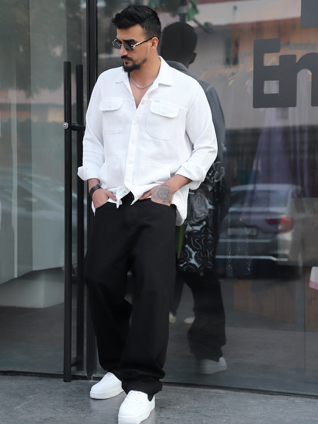 Earthcore Textured White Shacket