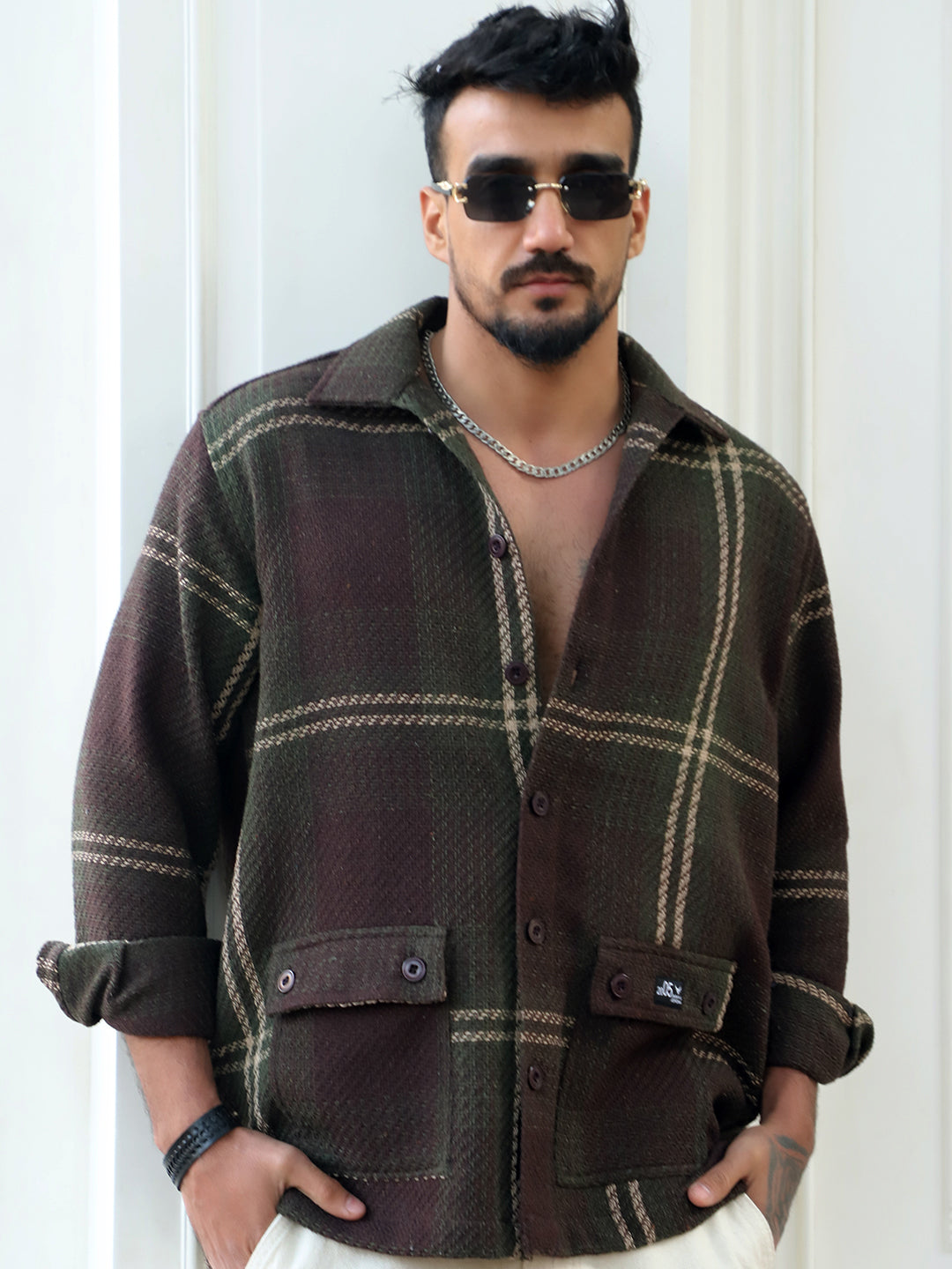 Frame Theory Olive Shacket