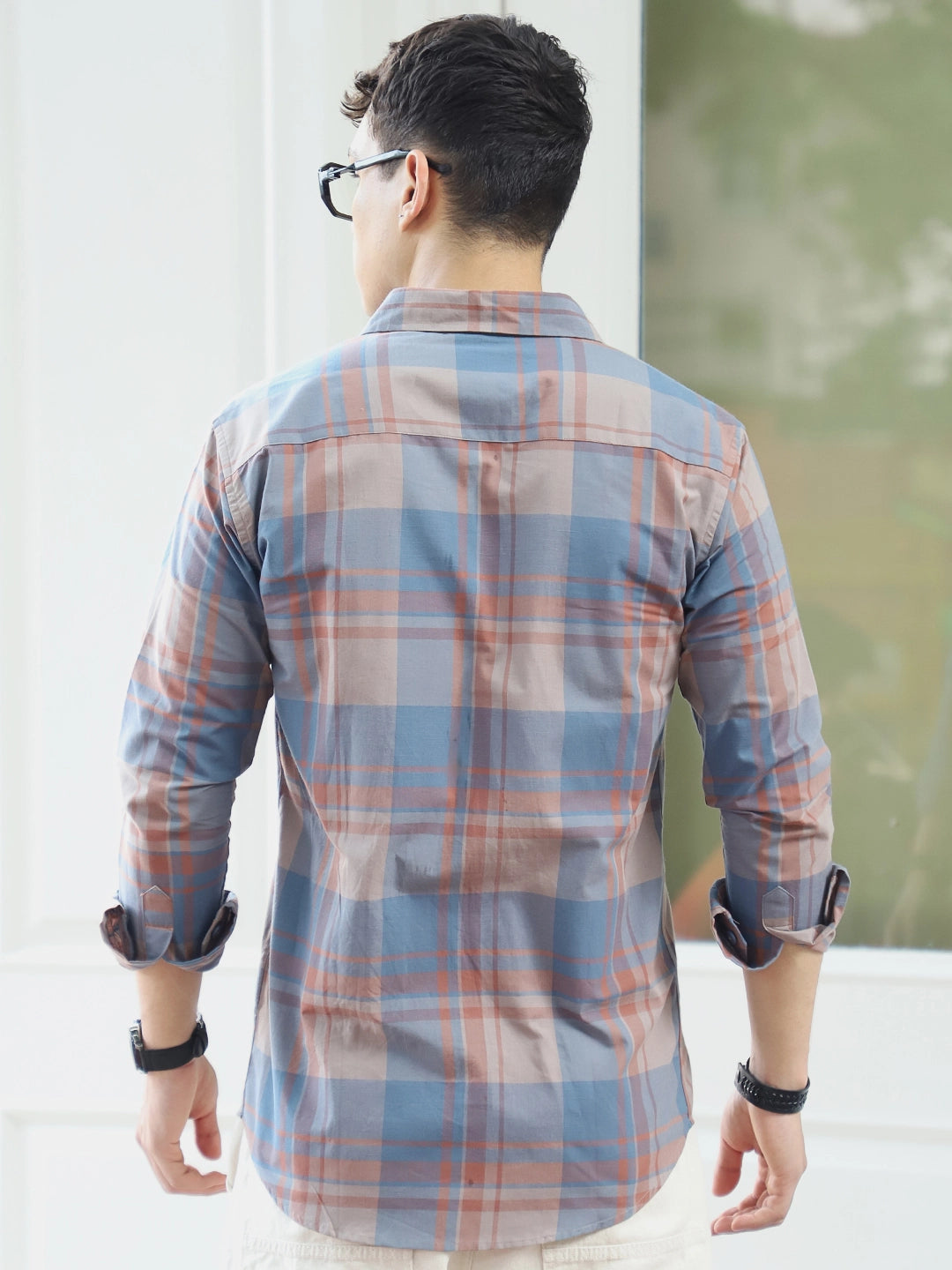 Toscano Touch Slate Grey Check Shirt
